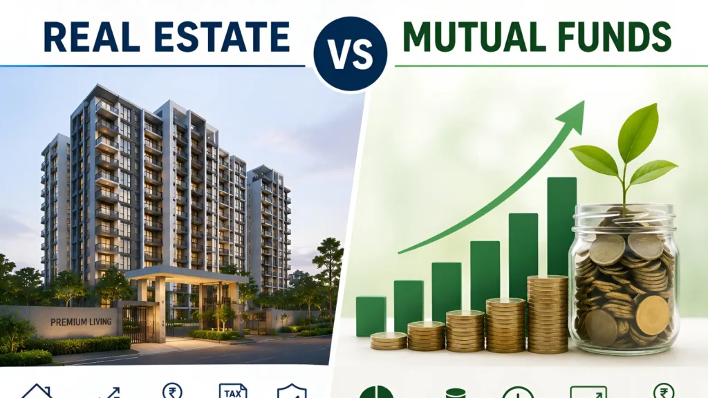 real estate vs mutual funds investment comparison