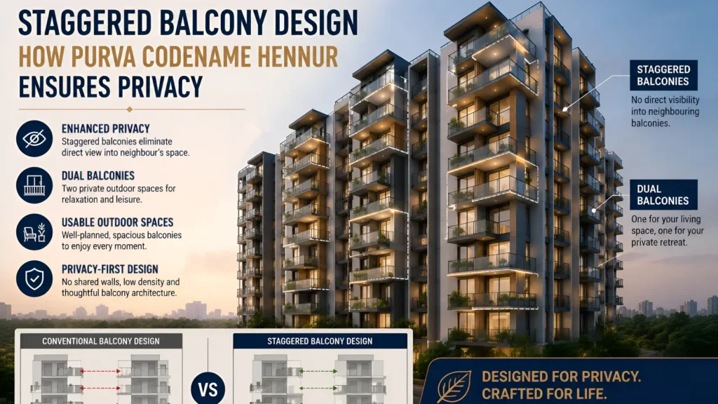 staggered balcony design for privacy